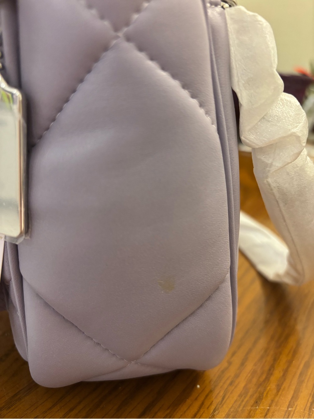 Coach Quilted Shoulder Bag in Lavender Purple with Silver Hardware - Picture 13 of 13